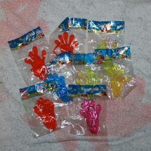 Lot of 8 Stretchy Sticky Hand Toys Unopened